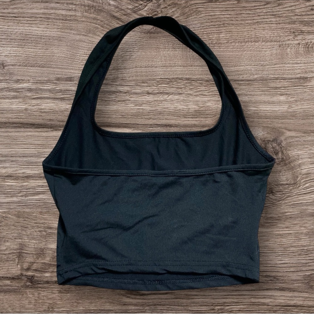 Black Graphic Halter Top - Picture 2 of 2